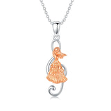 Sterling Silver Dance Ballerina Violin Music Note Pendant Necklace