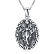 Sterling Silver St Michael St Benedict St Anthony St Jude Medal Pendant Necklace