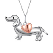 Sterling Silver Dachshund Pendant Necklace