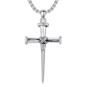 Sterling Silver Crucifix Jesus Pendant Necklace