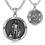 Sterling Silver St Michael St Benedict St Anthony St Jude Medal Pendant Necklace