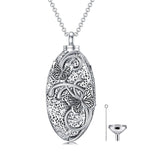 Animal Crystal Urn Necklace For Ashes Sterling Silver Butterfly  Cremation Necklace Heart Teardrop Urn Holder Necklaces For Women Memorial Jewelry