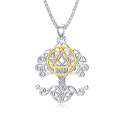 Sterling Silver Amulet AA Protection Pendant  Necklace