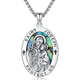 Sterling Silver St Michael St Benedict St Anthony St Jude Medal Pendant Necklace