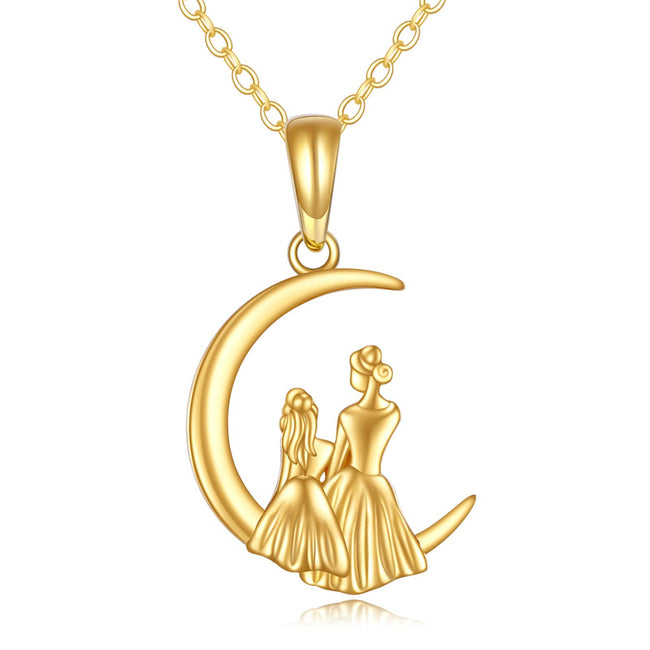 Amazon.com: Mother Daughter Necklace Set for 2, Matching Heart Necklaces, Mother  Daughter Gift, Mom and Daughter Necklace Gold-Plated 16