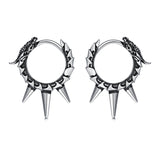 Spike Dragon Earrings 925 Sterling Silver Spike Dragon Hoop Earrings Birthday Christmas Jewelry Gifts for Women Men