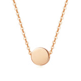 14K Gold Tiny Dot Round Small Coin Necklace Pendant Minimalist Dainty Fine Jewelry for Women Girls Teens