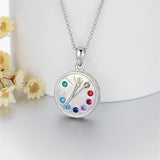 Sterling Silver Artist Paint Palette and Brush  Locket Pendant Necklace