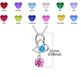 10 14 18K Gold  Birthstone Pendant Necklace