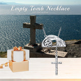 Sterling Silver Amulet Empty Tomb Pendant Necklace