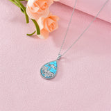 Sterling Silver Turquoise Dragonfly Butterfly Cardinal Pendant Necklace  with Memorial Engraved