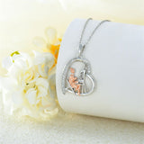 Sterling Silver Drawing Themed Pendant Necklace