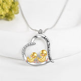 Duck Pendant Necklace 925 Sterling Silver Duck  Duck Jewelry for Mother Women Girls Duck Lovers Gifts