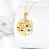 14K Gold Tree of Life Pendant Necklace