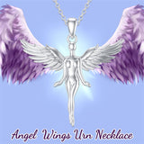 Sterling Silver Angel Wing Urn Necklace for Human Ashes