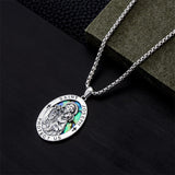 Sterling Silver St Michael St Benedict St Anthony St Jude Medal Pendant Necklace