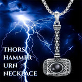 Sterling Silver Thors Hammer Urn Necklace for Ashes