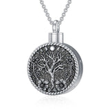 Sterling Silver Tree of Life Urn Necklace for Ashes