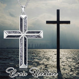 Sterling Silver Cross Pendant Necklace for Men