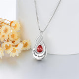 Sterling Silver Personalized Engraved Birthstone Urn Necklace for Ashes