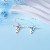 Sterling Silver Longhorn Dangle Earrings