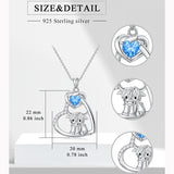 Sterling Silver 5A Cubic Zirconia Highland Cow Pendant Necklace