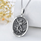 Sterling Silver St Michael St Benedict St Anthony St Jude Medal Pendant Necklace