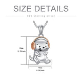 Otter Necklace 925 Sterling Sliver Sea Otter Pendant Jewelry Gifts for Otter Lover Women Girls Daughter