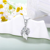 Sterling Silver Birthstone Wyvern Dragon Pendant Necklace