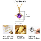 14K Gold Birthstone Pendant Necklaces