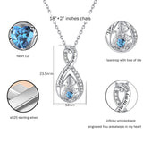 Sterling Silver Urn Necklace for Ashes infinity Cremation Jewelry for Women Ashes Keepsake Pendant Memorial Jewelry Gift