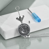 Memento Mori Necklace for Men 925 Sterling Silver Memento Mori Pendant Gothic Skull Pendant Amulet Protection Jewelry Gifts