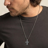 Cross Urn Necklaces for Ashes 925 Sterling Silver Obsidian Celtic Knot Necklace Memorial Keepsake Cremation Jewelry for Men Women