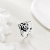 Celtic Filigree Rings Sterling Silver Black Onyx Ring Black Onyx Jewelry Gifts For Women Men