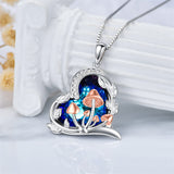 925  Silver Amulet Necklace Mushroom Necklace Protection Pendant Jewelry Christmas Halloween Birthday Gifts for  Women