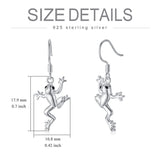 Sterling Silver Highland Cow Squirrel Cat Frog Dangle Earrings