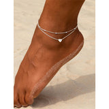 Sterling Silver 26 initials Single Layer Charm Anklet