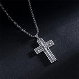 Three Nail Cross Necklace 925 Sterling Silver 3 Nail Cross Pendant Christian Jewelry Gifts for Men 22+2" Chain