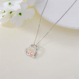 Sterling Silver Corgi Dog Pendant Necklace Engraved with I Love You Forever