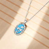 Sterling Silver Turquoise Dragonfly Butterfly Cardinal Pendant Necklace  with Memorial Engraved