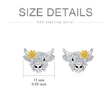 Cute Earrings Sterling Silver Animal Stud Earrings Cute Animal Jewelry Gifts for Women Girls