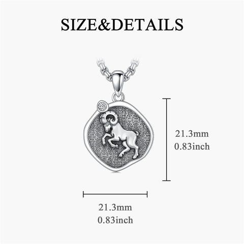 Sterling Silver Zodiac Constellation Pendant Necklace