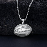 Sterling Silver Hockey Basketball Baseball Soccer Football Sports Pendant Necklace