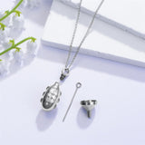 Sterling Silver Father Daughter Urn Necklace for Ashes Engraved with Always in My Heart