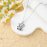 Sterling Silver Cubic Zirconia Hamster Pig Dragon Giraffe Bunny Hippo Goat Pendant Necklace