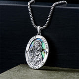 Sterling Silver St Michael St Benedict St Anthony St Jude Medal Pendant Necklace