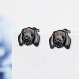 Sterling Silver Dachshund Stud Earrings