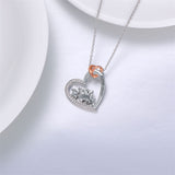 Sterling Silver Mama Bear with 1 2 3 4 5 Cubs Pendant Necklace