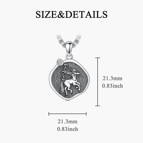 Sterling Silver Zodiac Constellation Pendant Necklace