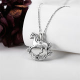 Sterling Silver Mama Bear Horse Lizard Dachshund Highland Cow Pig  Owl Black Cat Pendant Necklace